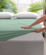 CEARCEAF PAT CU ELASTIC 160X200 CM VERDE - imagine 4