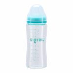 Biberon de sticla 260 ml+2 tetine extra, U-Grow - imagine 2