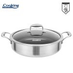 CRATITA CU CAPAC, 30x7.8 CM, 4.8 L, TITANIUM3, COOKING BY
