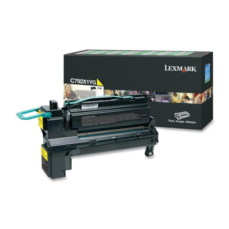 overlay_e5f2c5b820a13e14bcded632b4f3780f.jpg Toner Lexmark C792X1YG, yellow, 20 k, C792de , C792de Gov - imagine 1