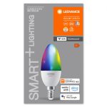 Bec LED RGB inteligent Ledvance SMART+ WiFi Candle Multicolour B40,