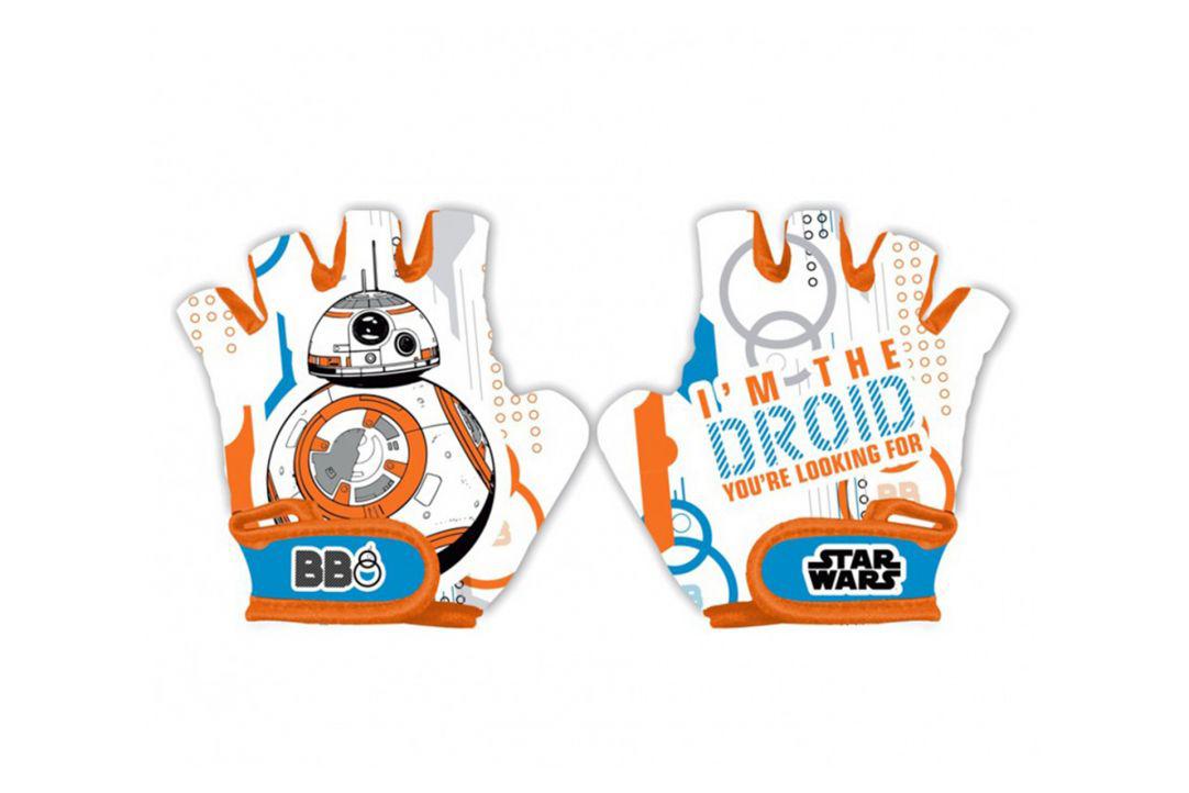 overlay_e6a6bbdf4057179272ca3ba404027dd3.jpg MANUSI PENTRU BICICLETA SEVEN, MODEL STAR WARS, ALB PORTOCALIU - imagine 1