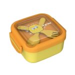 Caserola 2in 1 cu lingurita si furculita, galbena ,U-Grow