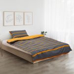 SET DE PAT SINGLE BUMBAC GREY/ORANGE - imagine 3