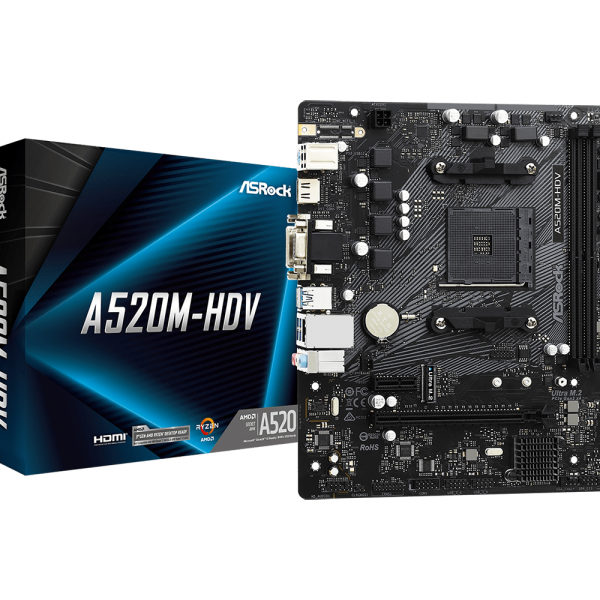 Placa de baza ASRock A520M-HDV, Socket AM4