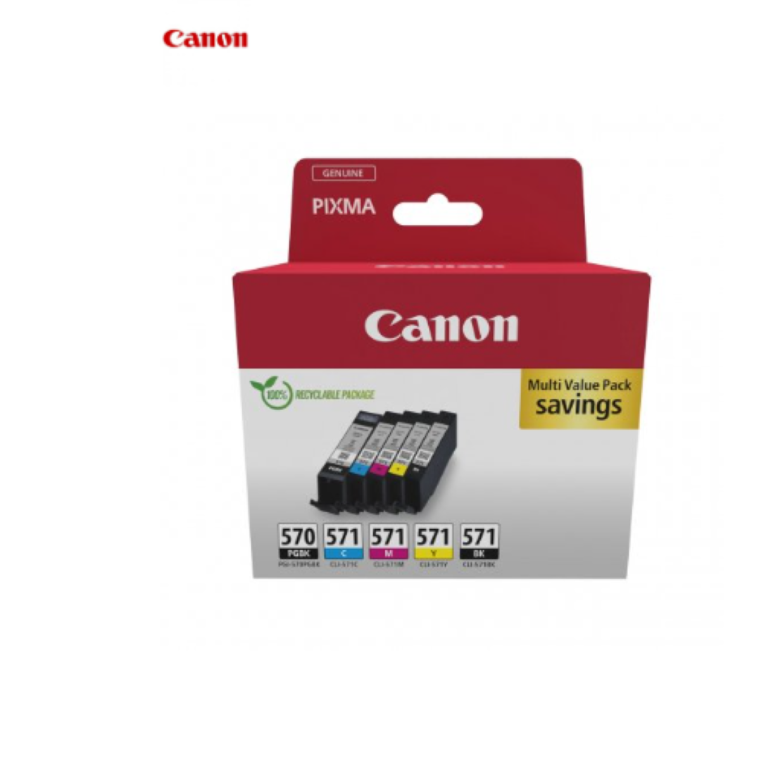 overlay_e7f4a364bd6d6199f20d223ef0cdf936.png Canon pachet cartuse cearneala PG-570/CL-571 Multipack, capacitate black (7ml), - imagine 1