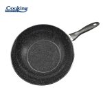 TIGAIE WOK ALUMINIU FORJAT 28x8 CM, ONIX, COOKING BY HEINNER - imagine 3