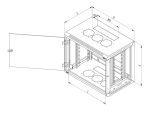 Rack de perete Triton sectiune simpla 15U 600mm adancime usa - imagine 2