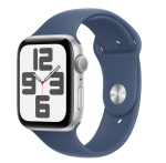 Apple Watch SE GPS 44mm Silver Aluminium Case with Denim - imagine 2