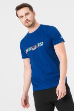 TRICOU  LOGO MULTICOLOR BARBATI   ROYAL BLUE-M - imagine 4