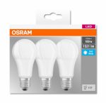 3 Becuri LED Osram Base Classic A, E27, 13W (100W),