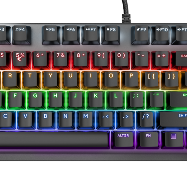 Tastatura Trust GXT834 Callaz Tenkeyless cu fir mecanica, negru