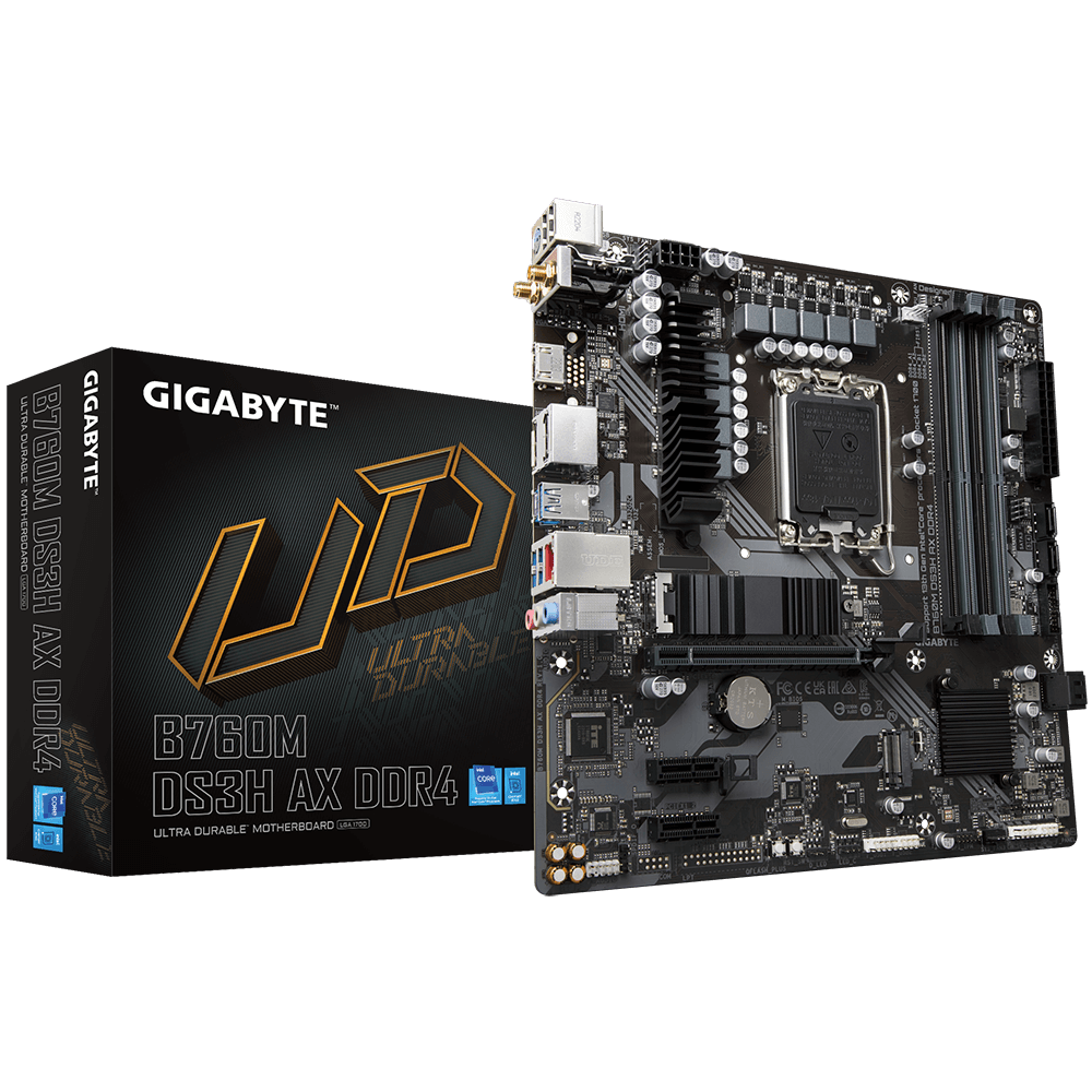 overlay_ebead845977f83afe87d40c9390fed2a.png Placa de baza Gigabyte B760M DS3H AX, Socket 1700, DDR4, - imagine 1