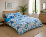 Lenjerie kingsize, bumbac,132 TC, Ciel - imagine 2