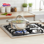 CASEROLA INOX CU CAPAC 16x7.5 CM, 1.5 L, MIKA - imagine 3