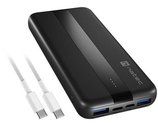 Baterie externa Natec, capacitate 10000 mAh, 3 porturi USB, baterie