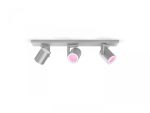 Spot LED RGB Triplu Philips Hue Argenta, Bluetooth, 3xGU10, 3x5.7W
