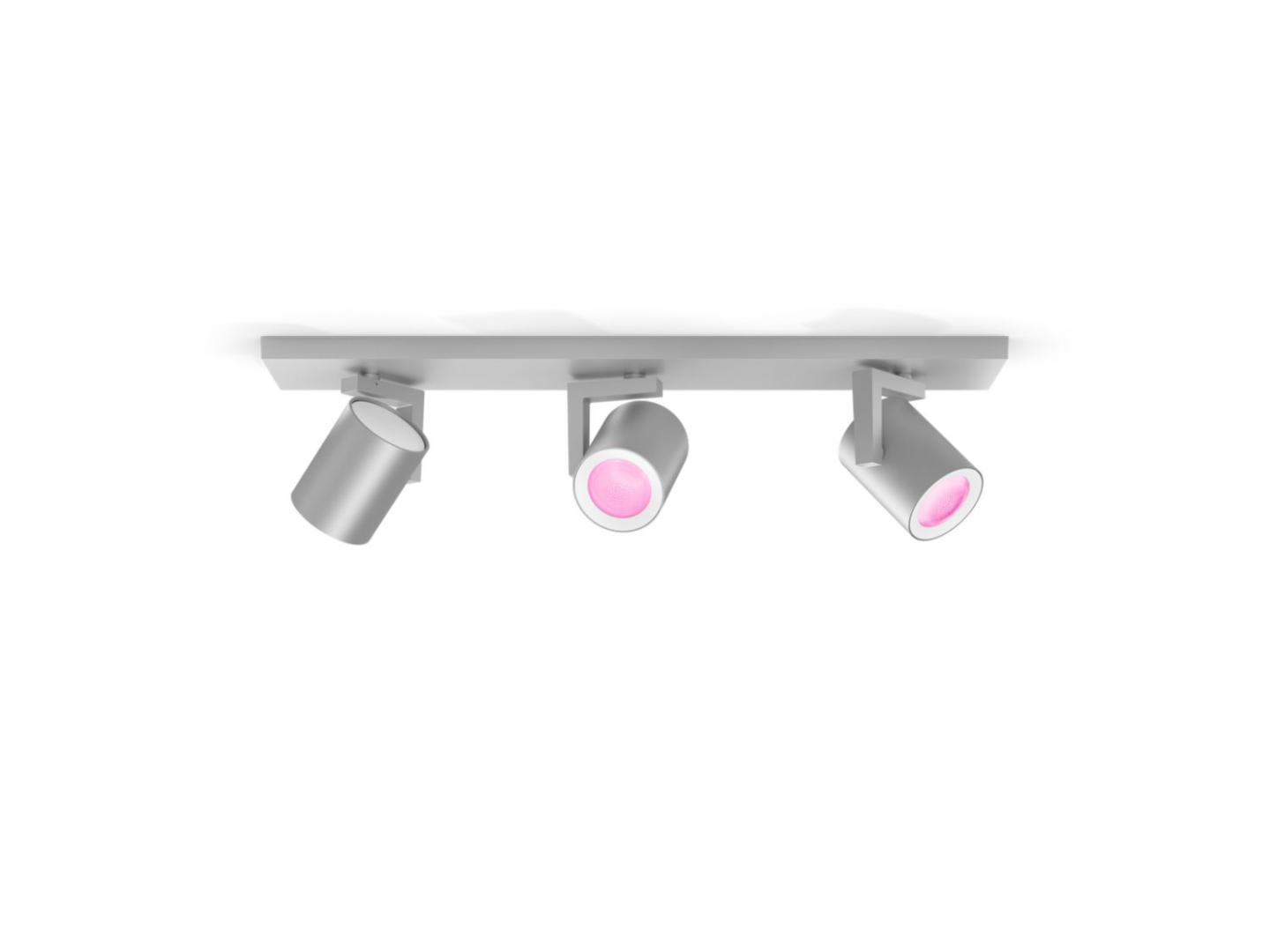 overlay_ecef7bff2e9909f1b04d94776edbfcf9.jpeg Spot LED RGB Triplu Philips Hue Argenta, Bluetooth, 3xGU10, 3x5.7W - imagine 1