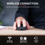 Mouse Wireless Trust Puck Rechargeable Wireless Ultra-Thin Mouse, 1600 dpi, - imagine 2