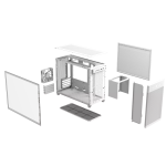 Carcasa ASUS AP201 PRIME CASE TG WHITE, Nu, Mini Tower, - imagine 6