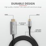 Cablu Trust Calyx, USB-C to HDMI, 1.8m, negru - imagine 4