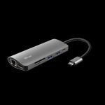 Hub USB Trust Dalyx, USB-C, 7 porturi, HDMI, RJ-45, Negru