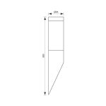 Aplica Vivalux TOKYO, E27, max. 1x60W, IP44, Ø76x395mm, Negru, bec - imagine 2
