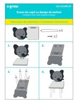 Scaun copii, MDF,design elefant, U-Grow - imagine 3