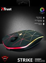 Mouse Gaming Wireless Trust GXT 117 Strike, 1400 dpi, Negru - imagine 6