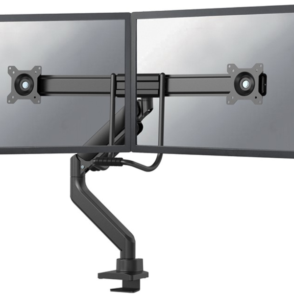 Brat dublu pentru monitor Neomounts, tip full motion, pentru display-uri