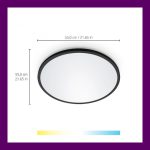 Plafoniera LED WiZ SuperSlim, Wi-Fi, control vocal, 32W, 3800 lm, - imagine 3