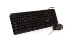 Kit Wired tastatura si mouse SPACER SPDS-1691, taste numerice, negru