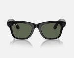 Ray-Ban Meta Wayfarer AI Glasses Shiny Black/G-15 Green