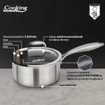 CASEROLA CU CAPAC, 16x8.5 CM, 1.6 L, TITANIUM3, COOKING BY - imagine 5