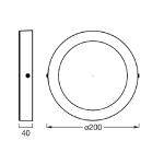 Panou LED inteligent Ledvance Smart+ WiFi ORBIS ROUND DOWNLIGHT SURFACE, - imagine 3