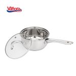 CASEROLA INOX CU CAPAC 16x7.5 CM, 1.5 L, MIKA - imagine 2