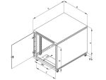 Rack de podea 19" Triton 12U 600x1000mm usa fata sticla - imagine 2