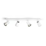 Spot LED Philips myLiving Paisley, 4xGU10, 5.5W, IP20, Metal, Alb