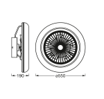 Plafoniera LED inteligenta cu ventilator Ledvance Smart+ WiFi CEILING FAN - imagine 2