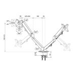 Brat de birou pentru monitor Neomounts, poate sustine 2 monitoare - imagine 5