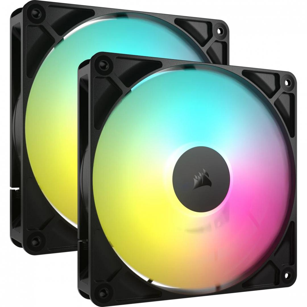 overlay_f394a23a1ea665d8944c65fa03af1398.jpg Ventilatoare Carcasa CORSAIR RS140 2x140mm ARGB NEGRU - imagine 1
