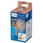 Bec LED inteligent vintage (decorativ) Philips Filament Bulb Clear A60 - imagine 2