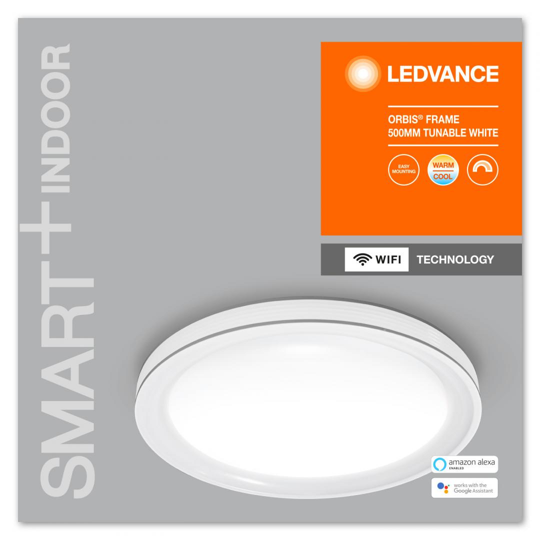 overlay_f40496117b629356331363cb9f63c51b.jpg Plafoniera LED inteligenta Ledvance SMART+ Wifi Orbis Frame 500, 34W, - imagine 1