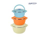 SET 3 CASEROLE TERMICE 2+4+6L,BELLY BEIGE, ART OF DINING BY - imagine 2