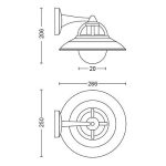 Aplica tip felinar pentru exterior Philips Cormorant, 1xE27, max 42W - imagine 2