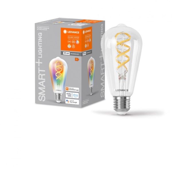 Bec LED RGB inteligent Ledvance SMART+ WiFi Filament Edison, E27,