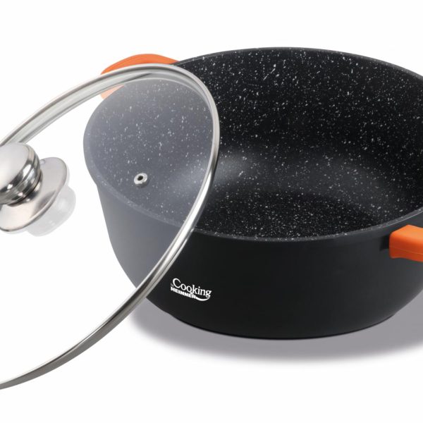 CRATITA ALUMINIU TURNAT+CAPAC,16x7.5 CM, 1.2 L, DARK LINE,COOKING  BY