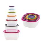 SET 7 CASEROLE PATRATE CU CAPACE,PLASTIC, VANORA HOME - imagine 3