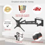 Suport TV plat/curbat de perete cu 2 brate Barkan BM464XL,
