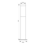 Stalp pentru iluminat exterior Vivalux TOKYO, E27, max. 1x60W, IP44 - imagine 2